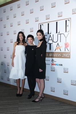 ELLE聯名信用卡2013代言人國際超模秦舒培、奚夢瑤及ELLE編輯總監曉雪